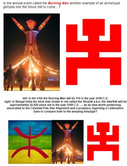burning man shostik swastik amazigh free man symbol 2100 ce the future